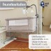 SNOW OWL™ เซ็ทเตียงนอนเด็ก All in One (ขาโยก) สี GREY  + เบาะนอนระบายอากาศ Gentle FlowZz ขนาด 50x87  